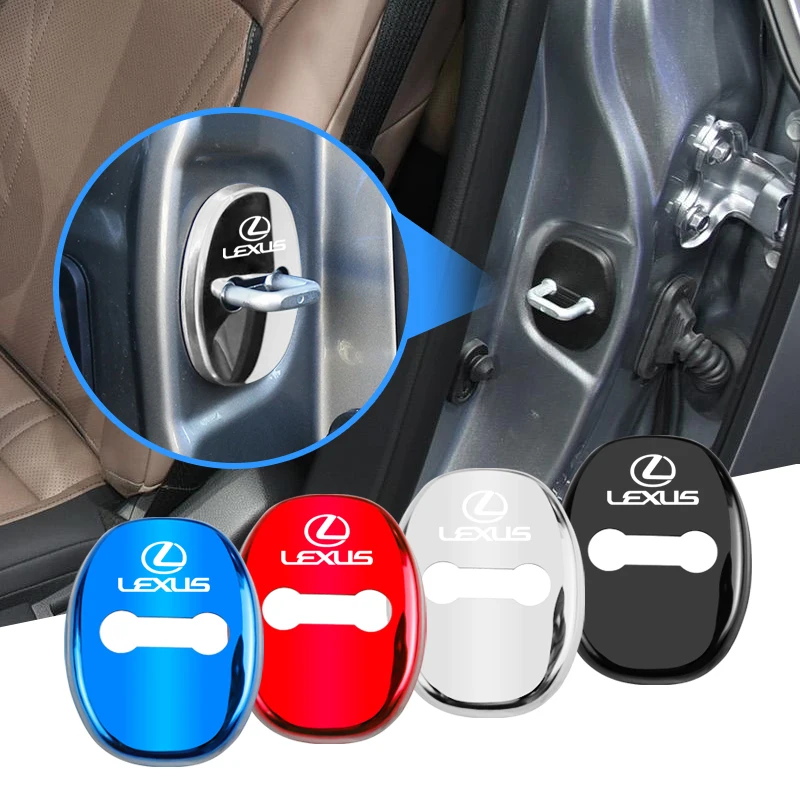 4Pcs Metal Car Styling Door Lock Protective Cover For Lexus F SPORT ES RX NX LS UX LM LX GX LC RZ IS CT GS RC HS SC TX LBX IS300