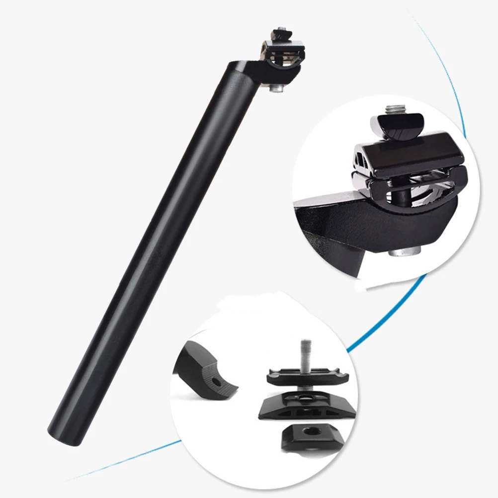 

Ultra Lightweight Aluminum Alloy Seatpost Mountain Bike Seat Tube Adjustable Head Durable Matte Finish Thickened Pipe Wall
