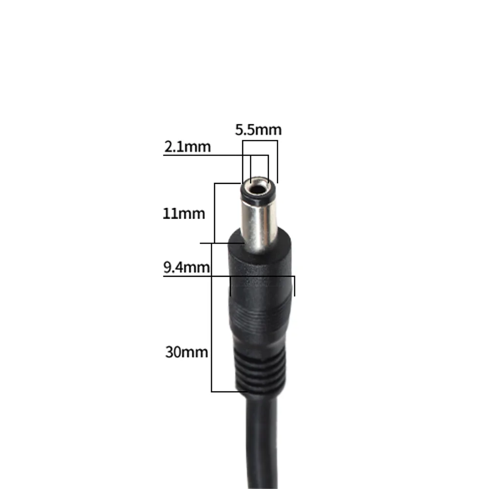DC5521 Male to Male Cable for LED Lighting Outdoor DC Devices Small Digital Devices DIY & Lab Test equipment | Black | 1M 3M 5M