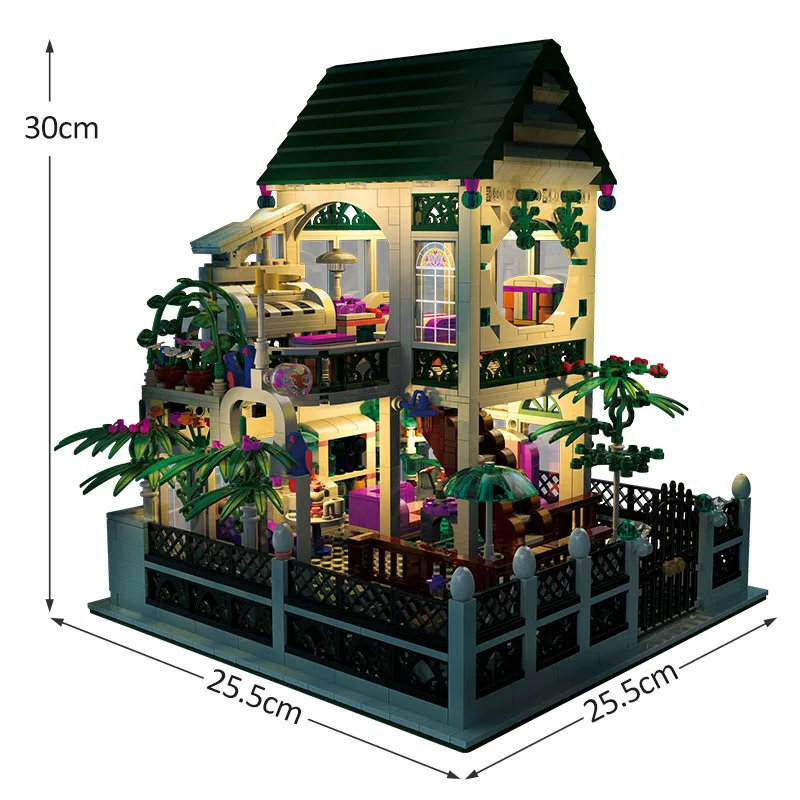 XINGBAO-Modelo Romântico Casa Coração, Modular Street View Série, Brinquedos DIY, Blocos de Construção, Girl Gift, 01202, 1500Pcs