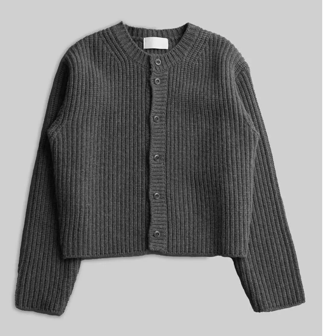 Men's Cashmere round Neck Sweater Coat Knit Cardigan - Soft Warm Winter Outerwear in Multiple Colors