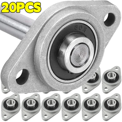 Rodamiento de bloque de almohada de aleación de Zinc KP08 KFL08, soportes de rodamientos de varilla de eje de orificio interior de 8mm, rodamientos de bolas montados con autoalineación