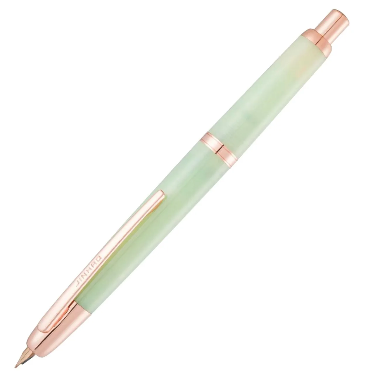 

Ограниченный цвет! Перьевая ручка JINHAO 202 Sakura из смолы, розовое золото, зажим, выдвижной наконечник EF F, чернильная ручка, школьные канцелярские принадлежности