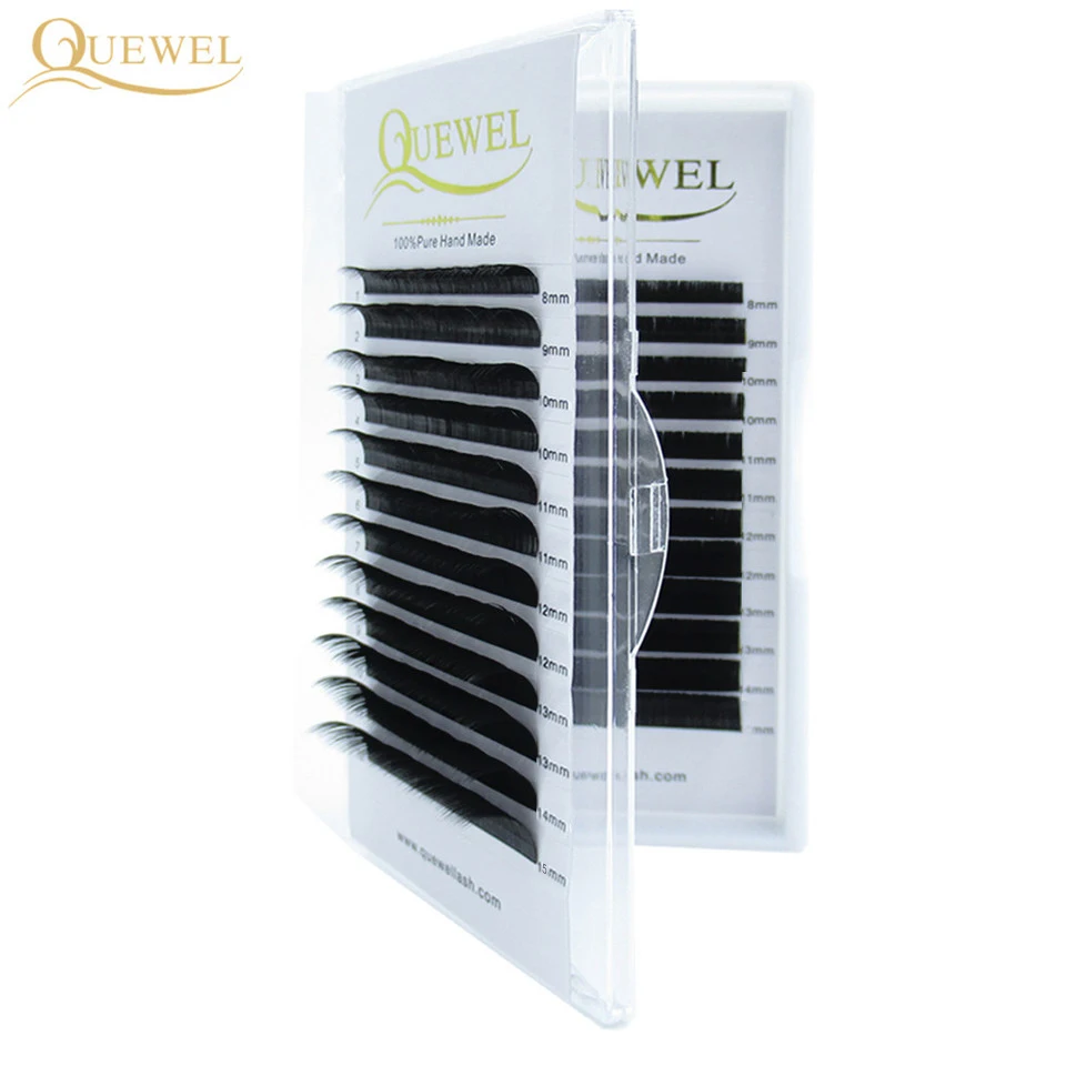 Quewel Eyelash Extension 0.03/0.05/0.07mm Synthetic Mink Individual Classic Round Lashes Silk Cilia 8-18mm Mix Lash Supplier