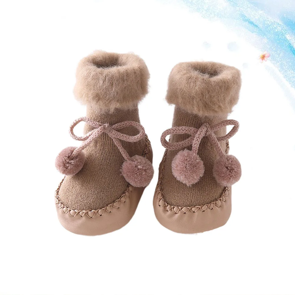 

Детские напольные носки, размеры Xs, От 0 до 6 месяцев, противоскользящие хлопковые носки для малышей, дышащая теплая детская обувь для прогулок, зимний подарок