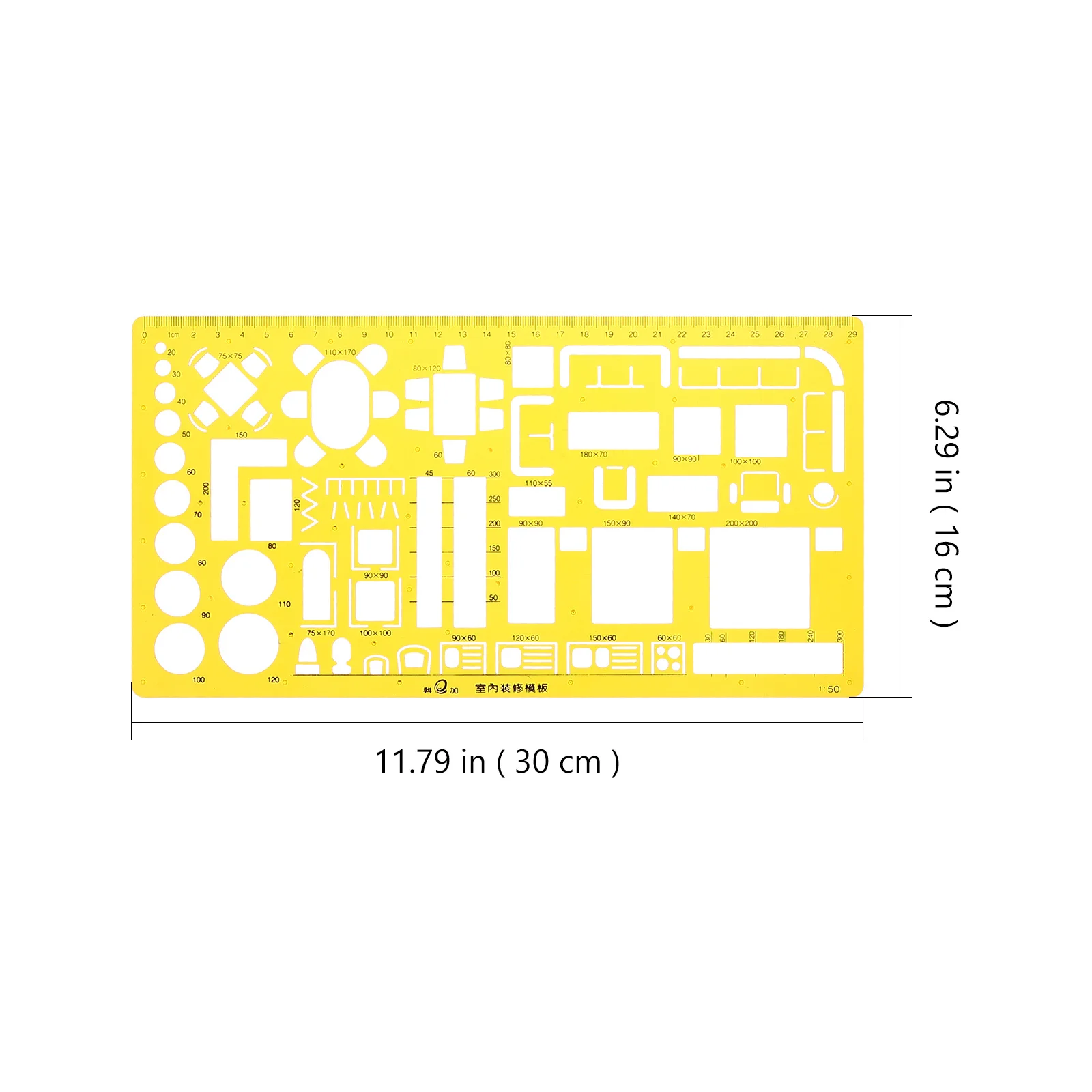 6 stuks tekening sjabloon linialen multifunctionele plastic architect schalen voor kunst tekengereedschappen meetsjabloon
