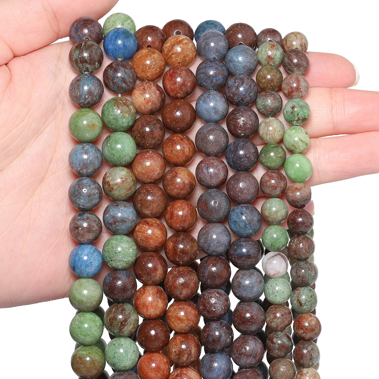 4/6/8/10mm Natural Colorful Chrysocolla Stone Beads Round Shape Loose Beads for Jewelry Making Handmade DIY Bracelet Pendant