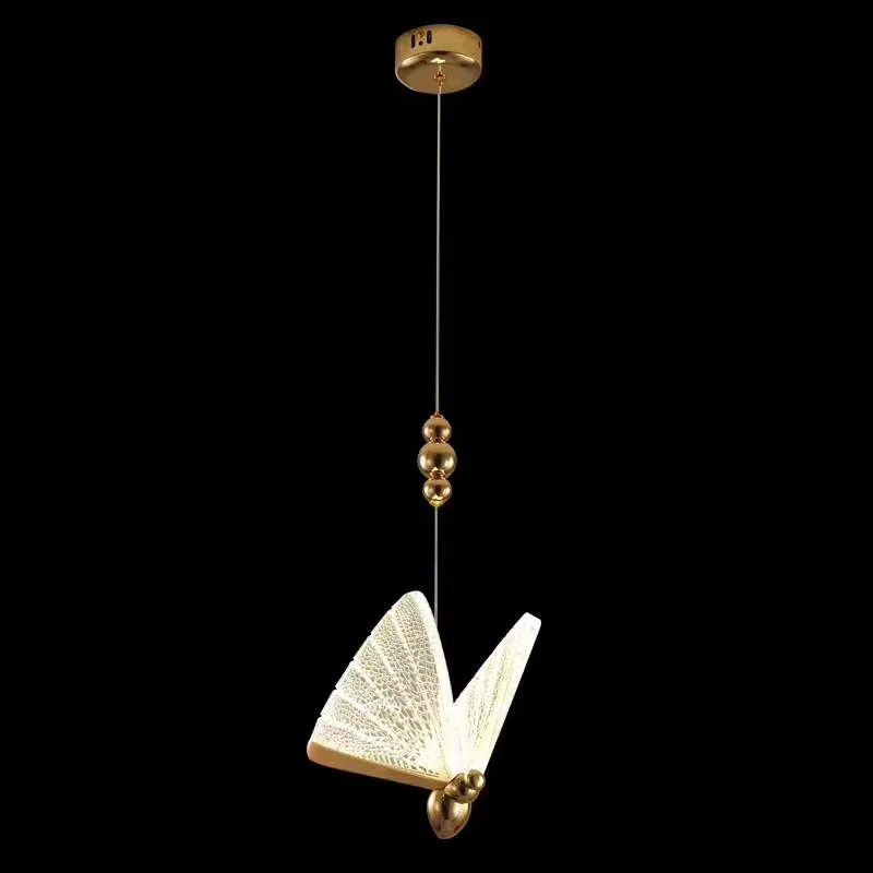 

Nordic Luxury Atmosphere Butterfly Pendant Lights Art Decor Home Gold Lustre Wall Sconces Decor Kids Room Bedside Bar Stairs