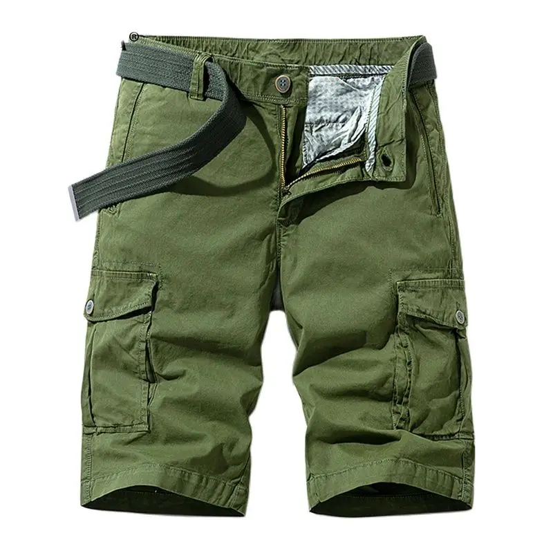 

Nice Summer Army Green Tactical Cargo Shorts Men Multi Pocket Jogger Military Cargo Shorts Men Cotton Casual Loose Men Shorts