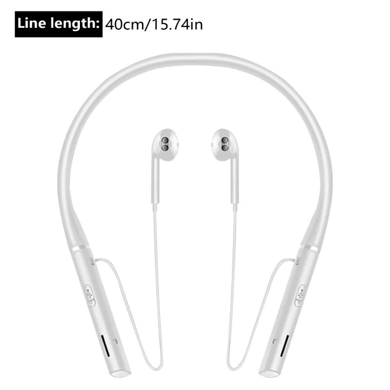 سماعات أذن لاسلكية متوافقة مع بلوتوث BLE5.0 مقاومة للماء بشريط حول الرقبة سماعات أذن معلقة تخفيض الضوضاء