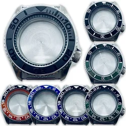 High Quality 42mm Silver Watch Case Black Blue Green Orange Ring Ceramic Bezel Fit NH34 NH35 NH36 NH38 NH70 NH72 Movement