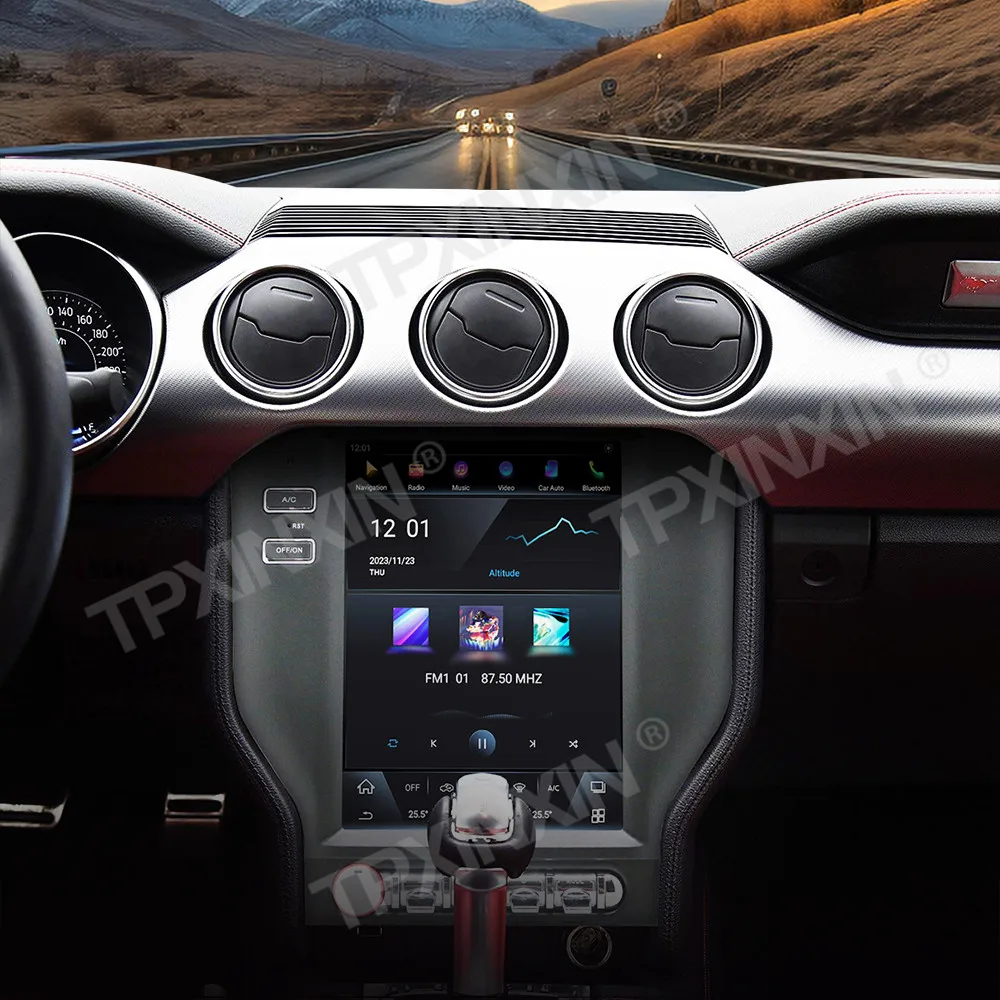 

10.4 " CarPlay Car Radio For Ford Mustang 2014-2021 Android 13 GPS Navigation Multimedia Player Vertical Touch Screen Head Unit