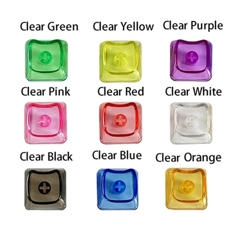 

10Piece Translucent Color Keycaps For Mechanical Keyboard Keycap With MX X Stem For Customizable Backlits Layouts