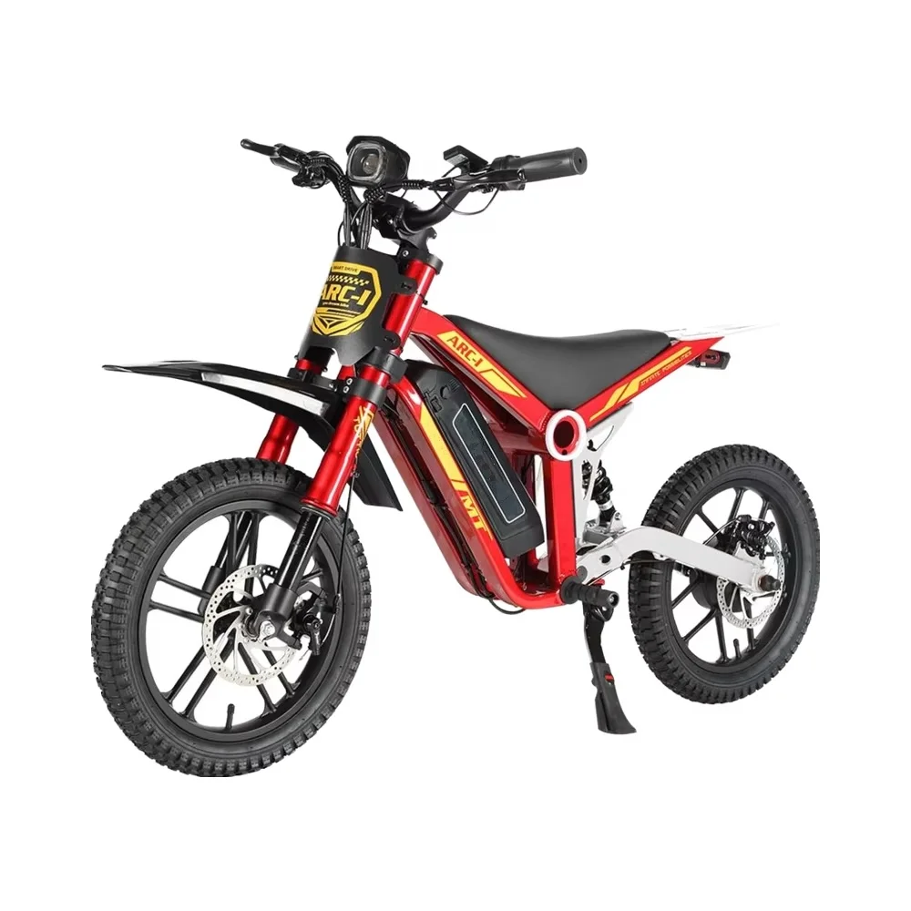 

Electric Dirt Bike 750W Mini Motorcycle 16 Inch Tires 22MPH Speed 468WH Battery Kids 5-12 Electric Motorcycles