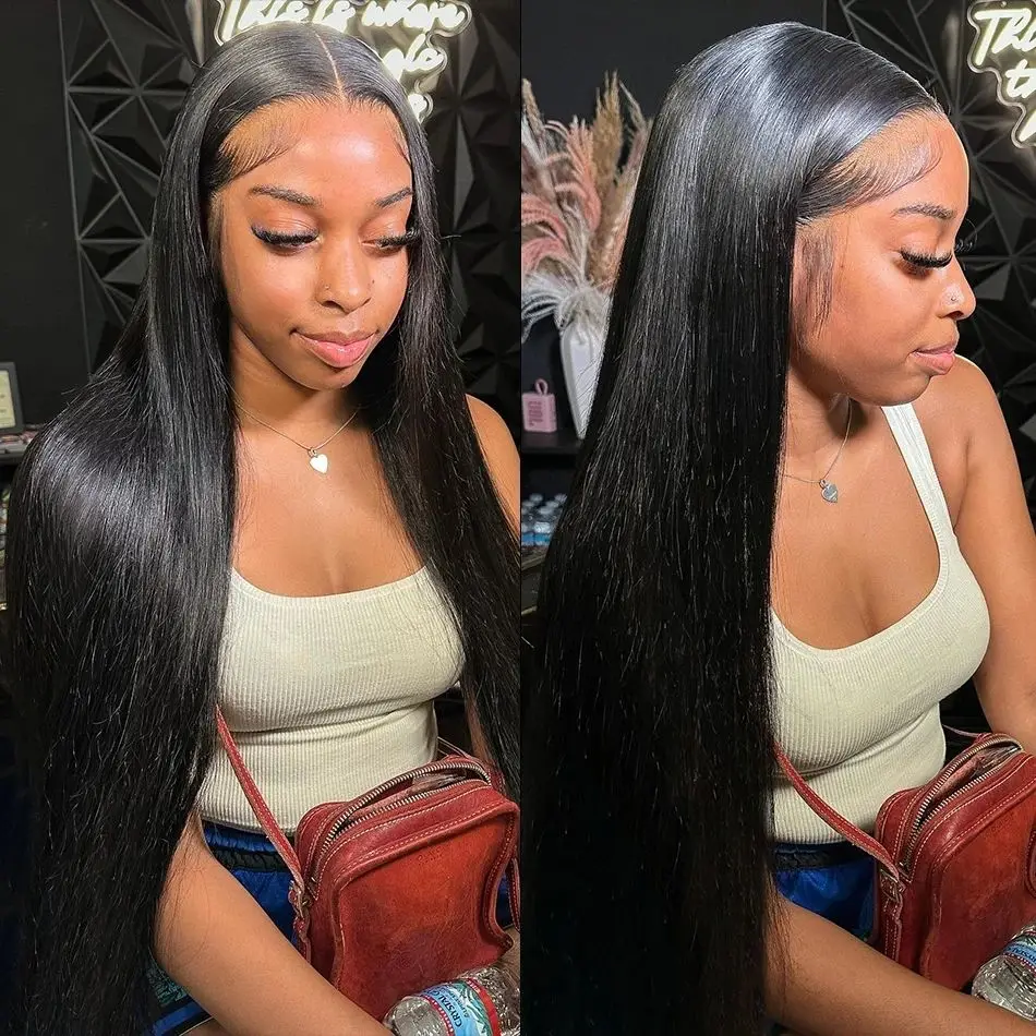 hd lace wig 13x6 human hair straight lace frontal wigs for women choice long 30 40 inch brazilian Glueless wigs on sale cheap