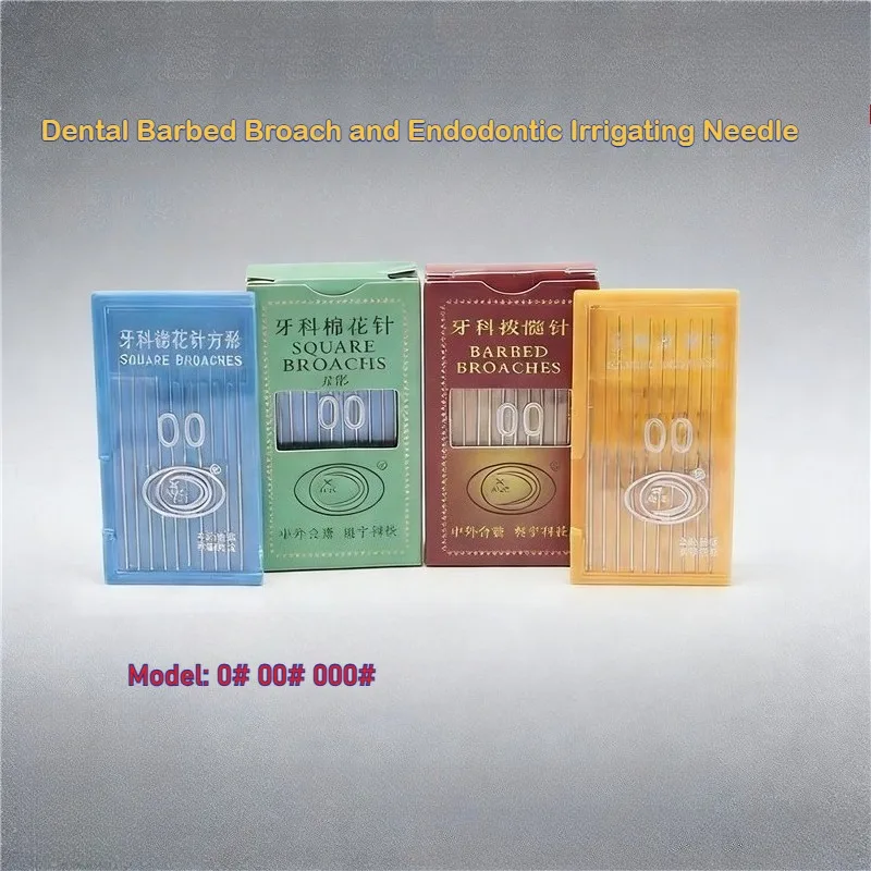 5 x 10Pcs/Pack Dental Root Canal Treatment Supplies Root Canal Cleaning Barbed Broach Pulp Extractor Irrigating Needle