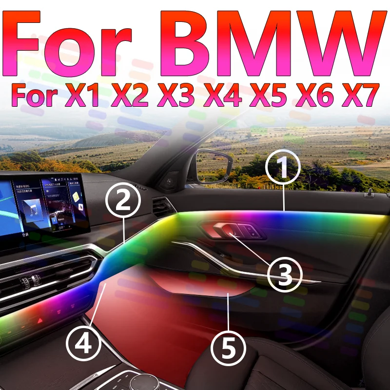 

For BMW X1 X2 X3 X4 X5 X6 X7 Wellness Acrylic Lights – APP Circadian Rhythm Mode, Boost Alertness During Morning Commutes