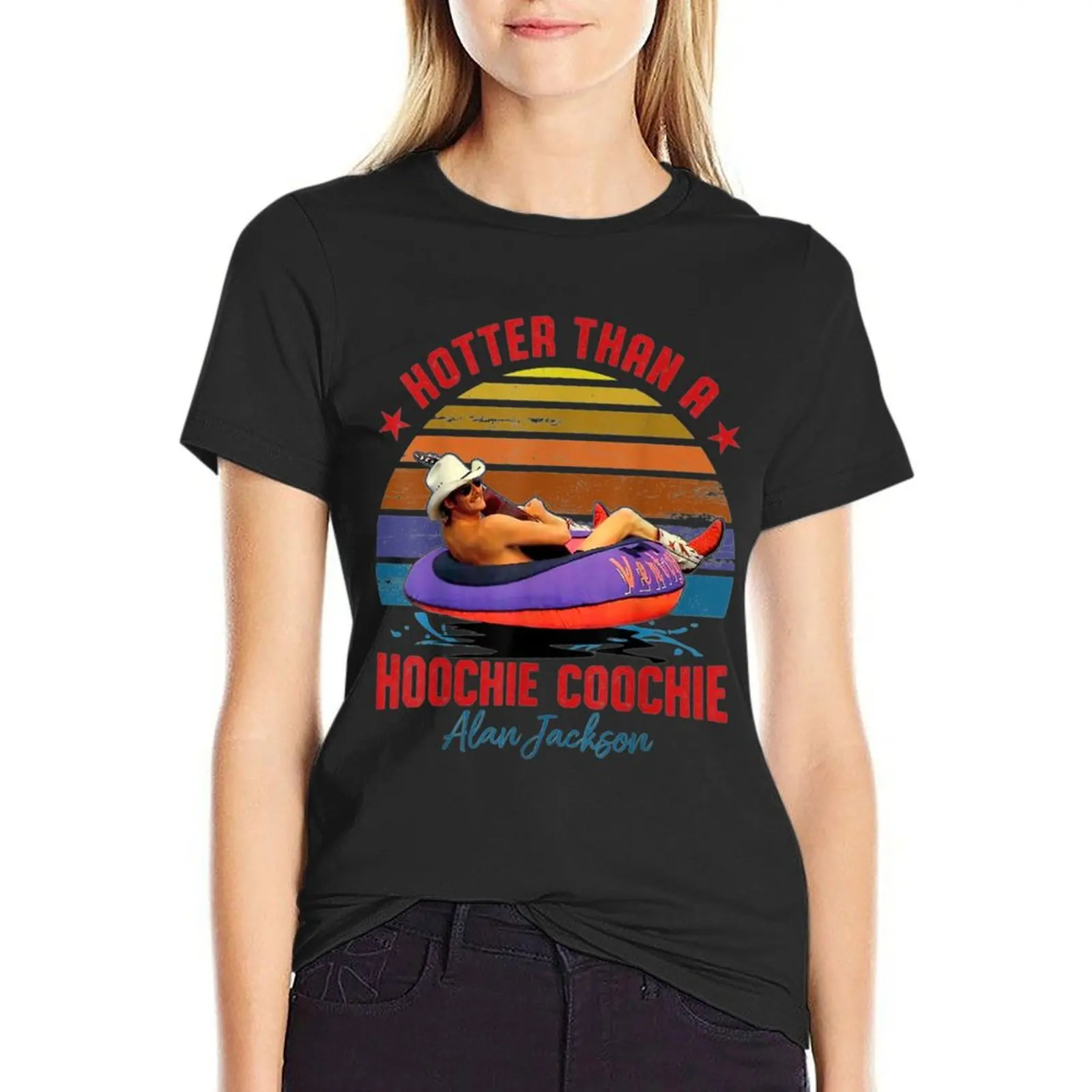 Hotter Than A Hoochie Coochie T-Shirt funny female graphics summer top t-shirt dress for Women plus size sexy