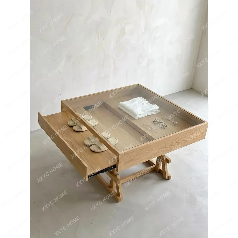 XX Retro Front Desk Display Display Island Cabinet Clothing High-end Shoe Bag Jewelry Cabinet Display Rack
