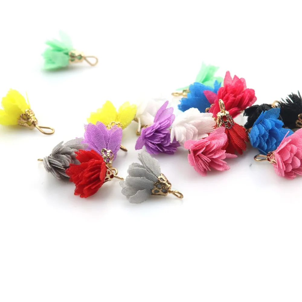 20MM 20pcs/LOT New Lace Tassel Pendant Keychain Earring Tassel For Jewelry DIY Girls Jewelry Accessories