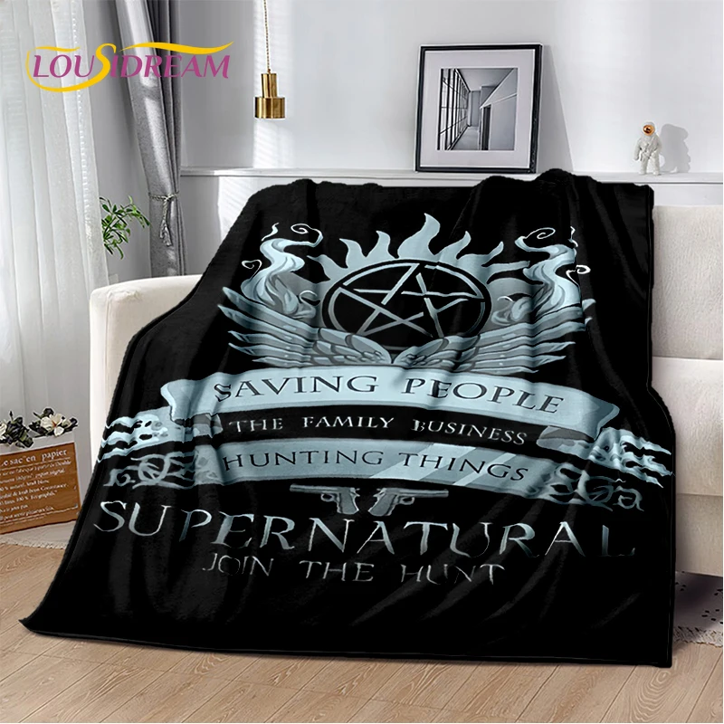 3D SPN Supernatural Sign Dean Sam Blanket,Soft Throw Blanket for Home Bedroom Bed Sofa Picnic Travel Office Cover Child Gift