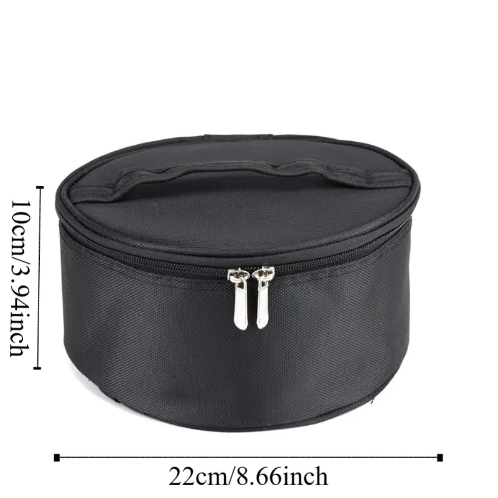 Portable Portable Makeup Bag Large Capacity Black Travel Toiletry Organizer Zipper Closure Waterproof Nylon Cosmetic Storage Box