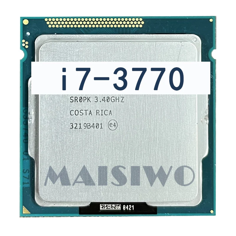 معالج i7 3770 مستعمل 22nm 4 النوى 8 المواضيع 3.4 جيجا هرتز 77 واط 8 ميجا بايت ثنائي القنوات LGA 1155 3th Gen CPU