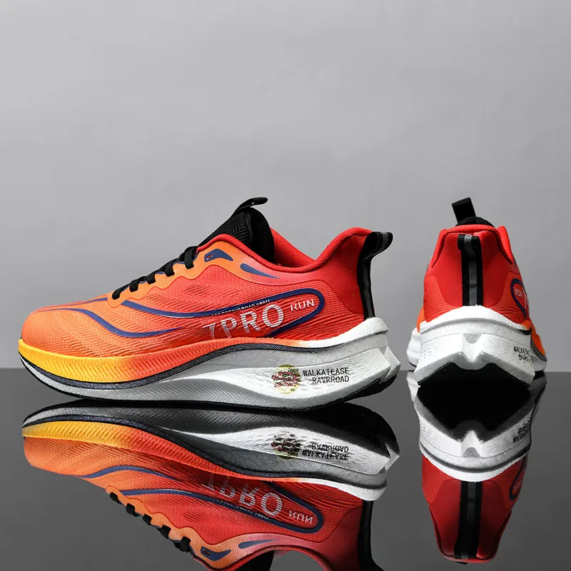 Zapatos de maratón para hombre, zapatillas informales, cómodas, de ocio, con placa de carbono, ligeras, atléticas, para correr, Tenis Masculino