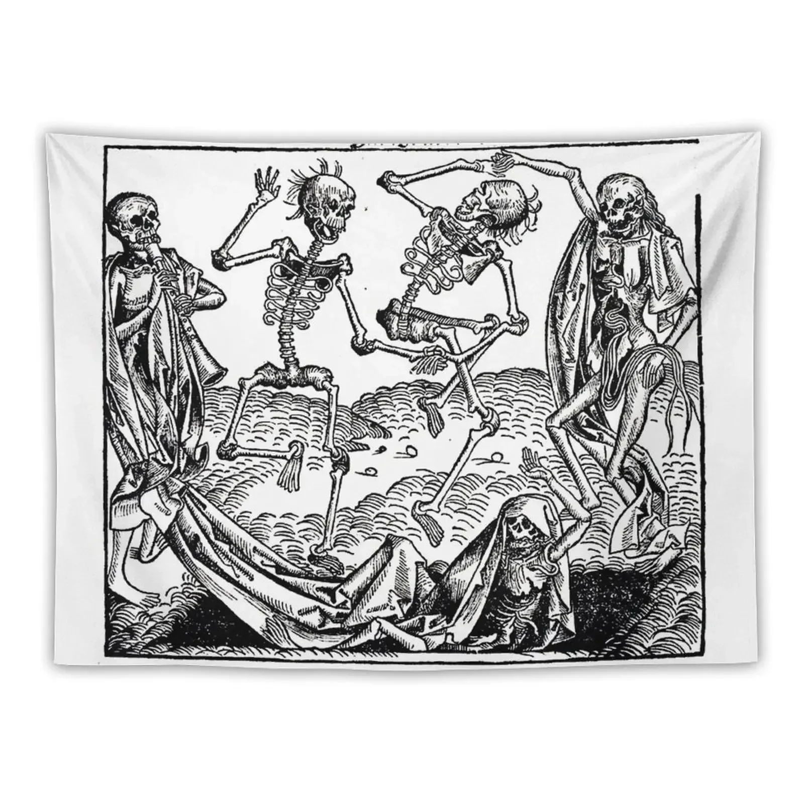 

Danse macabre - Michael Wolgemut Tapestry Kawaii Room Decor Decoration For Bedroom Bedrooms Decorations Tapestry