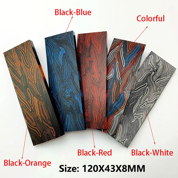 5pcs/lot Damascus Pattern G10 Material Knife Handle DIY Making Boards Plates Accessories for Knives Catapult Grip Patches Scales