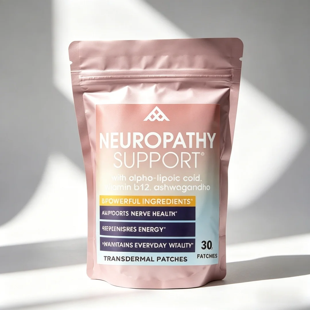 30 Patches Neuropathy Support Transdermal Patches – Advanced Nerve Support For Neuropathy Relief In Feet, Hands & Body