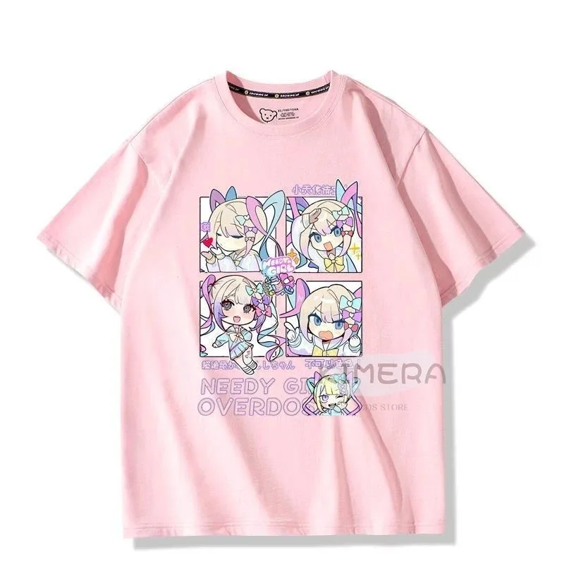 Didi 211 لعبة المحتاجة فتاة جرعة زائدة Kangel تي شيرت كبير الحجم مانغا جرافيك تي شيرت المرأة لطيف الرجال قصيرة الأكمام الصيف Kawaii زوجين
