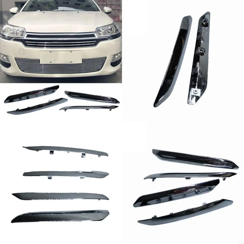 

4Pcs Car Front Rear Bumper Trim Cover ABS Bumper Decoration Set fit for C5 D7YA