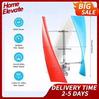 24V 400W Wind Turbine Generator Kit Waterproof 3 Blades with Charge Controller Vertical Spiral Windmill for Marine RV Hybrid