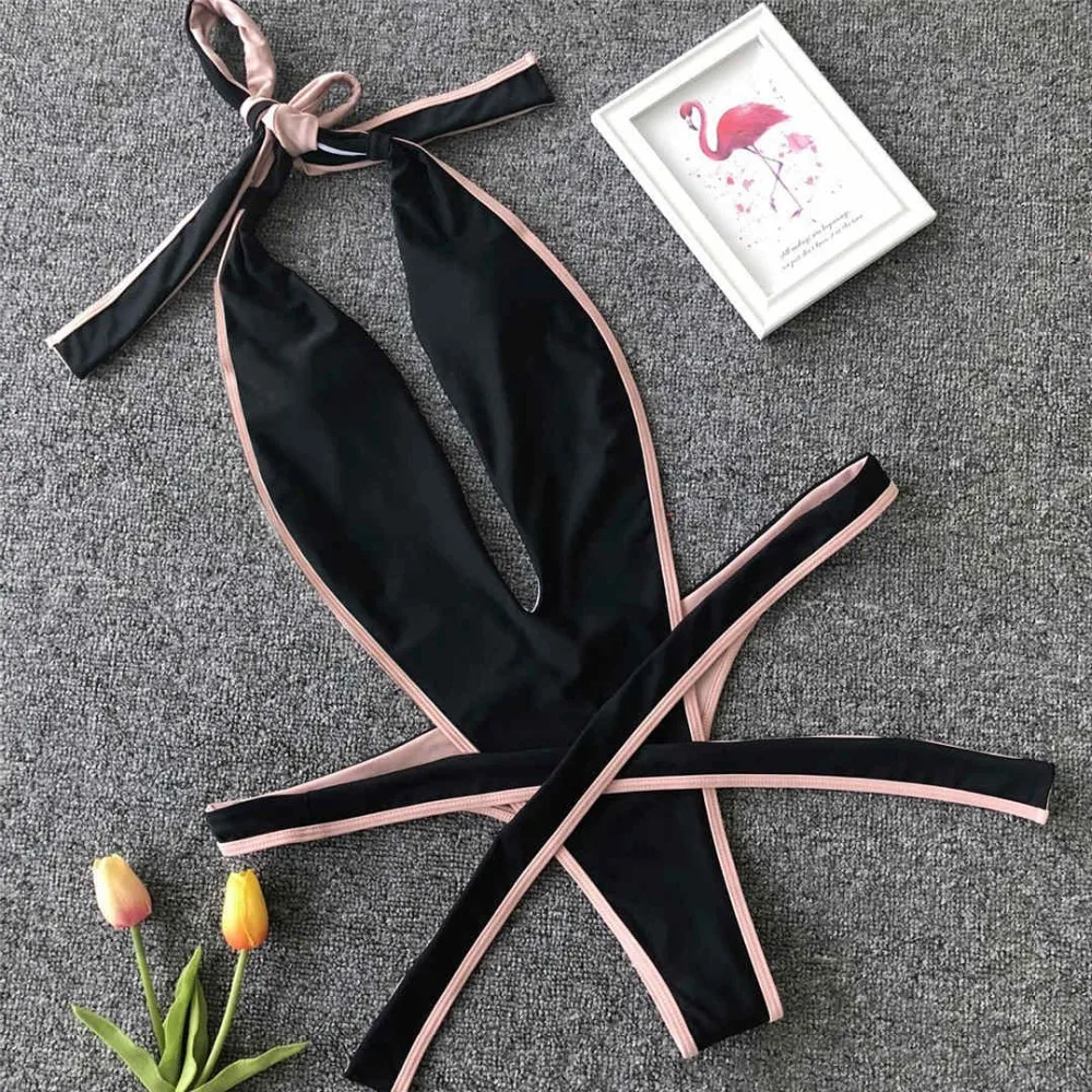 2026 Neon-Grüner Damen-Badeanzug, High-Cut, Rückenfrei, Einteiliger Badeanzug, Sexy Neckholder-Badeanzug, Monokini V1336G – Detail 22