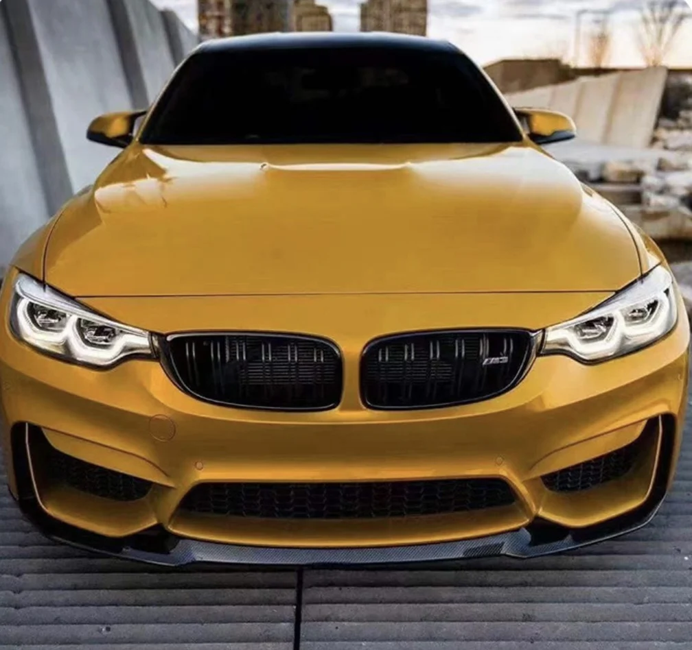For BMW M3 F80 M4 F82 F83 2015-2020 Front Bumper Lip CS Style Splitter Diffuser Spoiler Car Accessory Carbon FIber Look