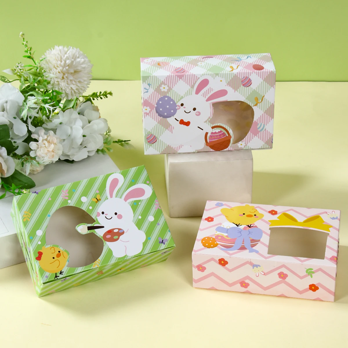 Easter Cartoon Candy Gift Box Egg Happy Easter Party Decoration For Home 2025  Easter Party Favors Gifts Rabbit Candy Cookie Bag