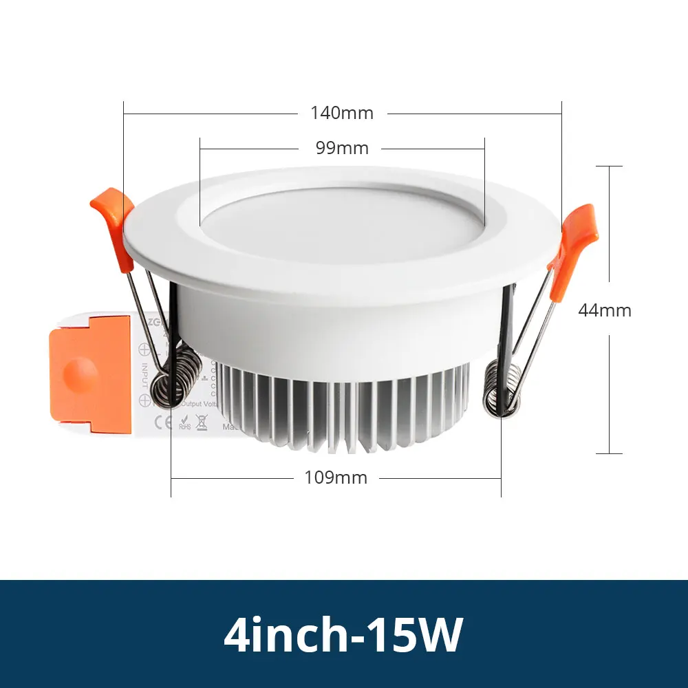 Zemismart WiFi Matter-zertifiziertes LED-Downlight RGBCW runde Deckenleuchte 2,5 3,5 4 6 Zoll Homekit Alexa Google Home Smartthings App