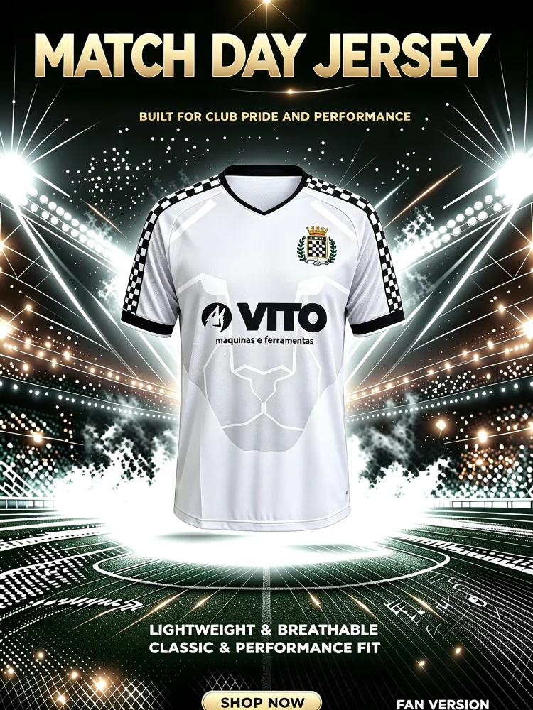 2026 Summer New Soccer Jersey Boavista Portugal Short Sleeve Football Shirt Os Axadrezados Classic Style Tops Family Kids Tees