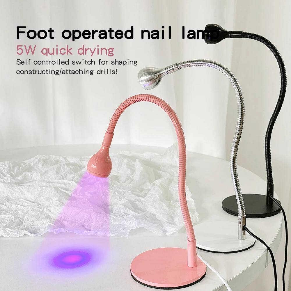 Lâmpada de Unhas Profissional 360 °   Interruptor de pé de rotação, secagem rápida, esmalte em gel, alta potência, led, luz de cura, salão de beleza, ferramentas de manicure