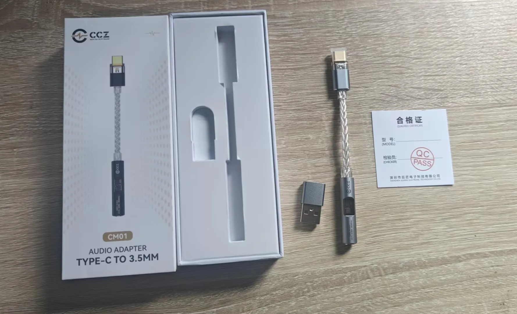 CCZ CM01 Audio-Adapter Typ C auf 3,5 mm 8-adriges, einkristallines, versilbertes Kupferkabel mit 32-Bit CX31993+MAX97220 DAC-Chip – Detail 29