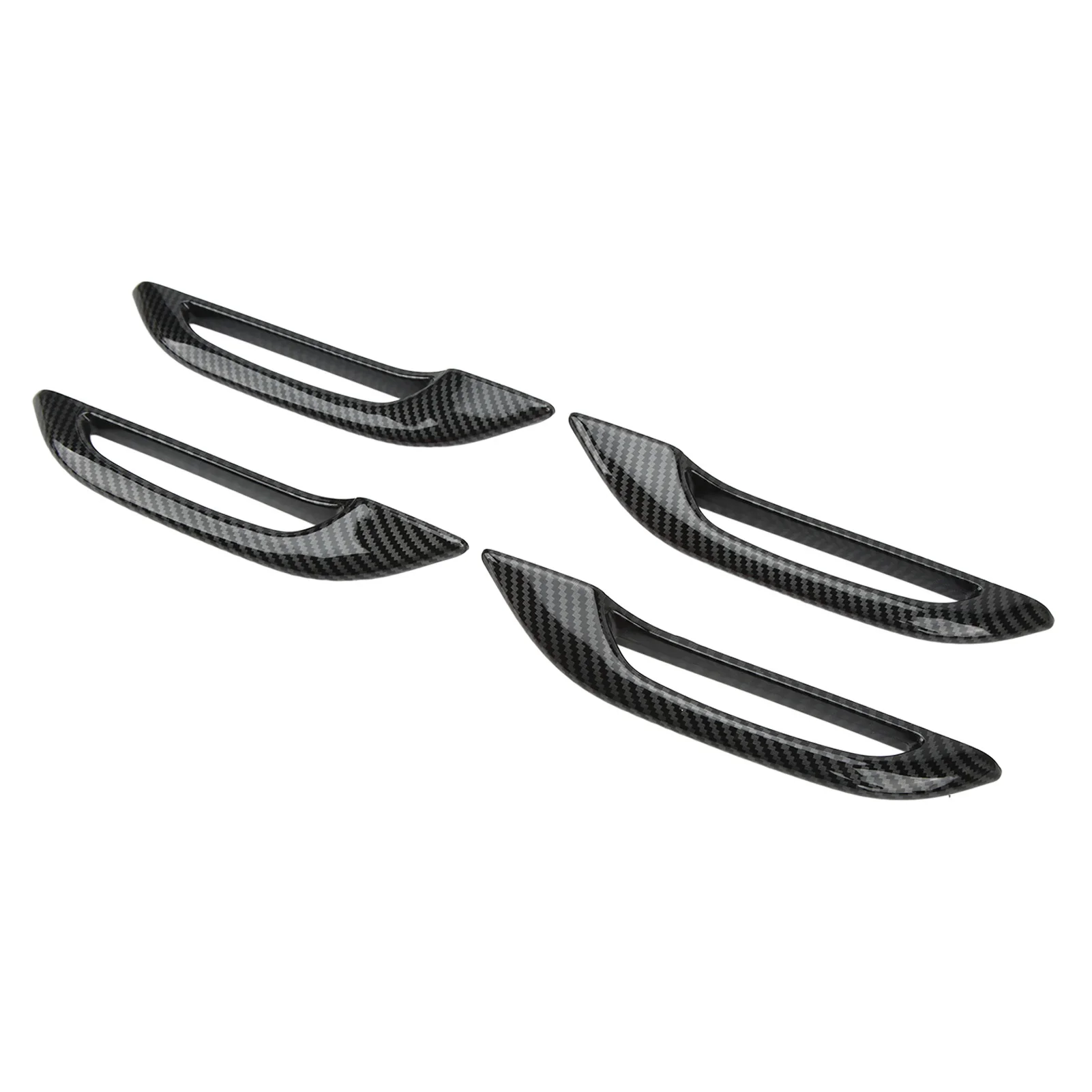 ฝาครอบป้องกันมือจับประตูรถยนต์ 4 ชิ้น ลายคาร์บอนไฟเบอร์ ป้องกันการแข็งตัว สำหรับรถยนต์เทสล่า รุ่น 3 ปี 2016-2023 และรุ่น Y ปี 2021-2023