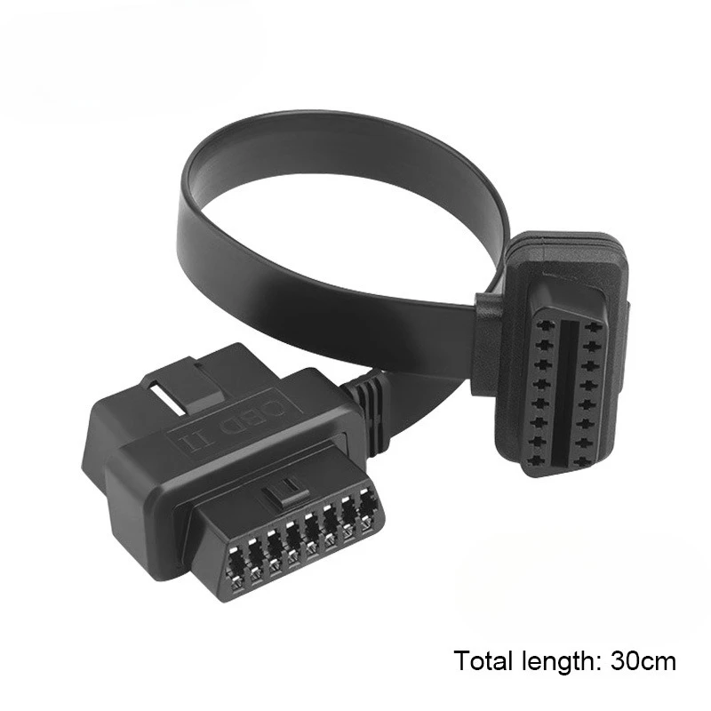 Obd2 Splitter Cable - 1-to-2 Extension Cord, Universal 16-pin Automotive Obd Device Adapter T-shaped Line 0.6M 0.3M