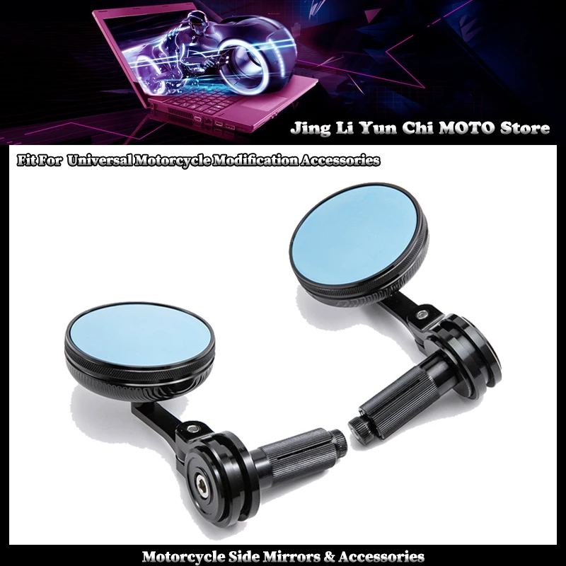 

Fit For Benelli Motorcycle Bar End Side Rearview Mirror Universal Motorbike Bike Handlebar Rear View Mirrors 1 Pair 7/8" 22mm
