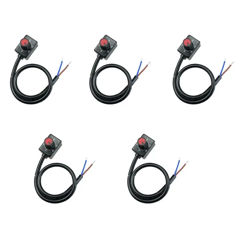 PORK-DC 0/1-10V Knob LED Dimmer, Low Voltage Passive Dimmer PWM Dimming For 0-10V Or 1-10V Dimmable Electronic LED Driver 5Pc