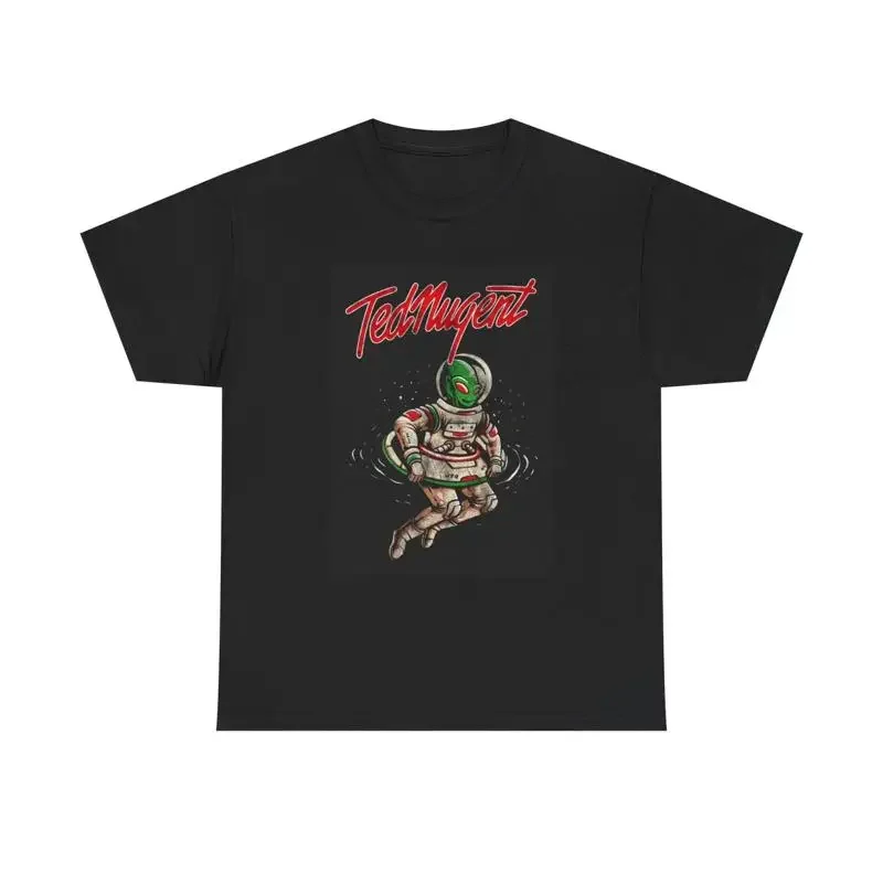 Ted Nugent Tshirt Vintage Rock band retro Alien Graphic Unisex Heavy Cotton Tee