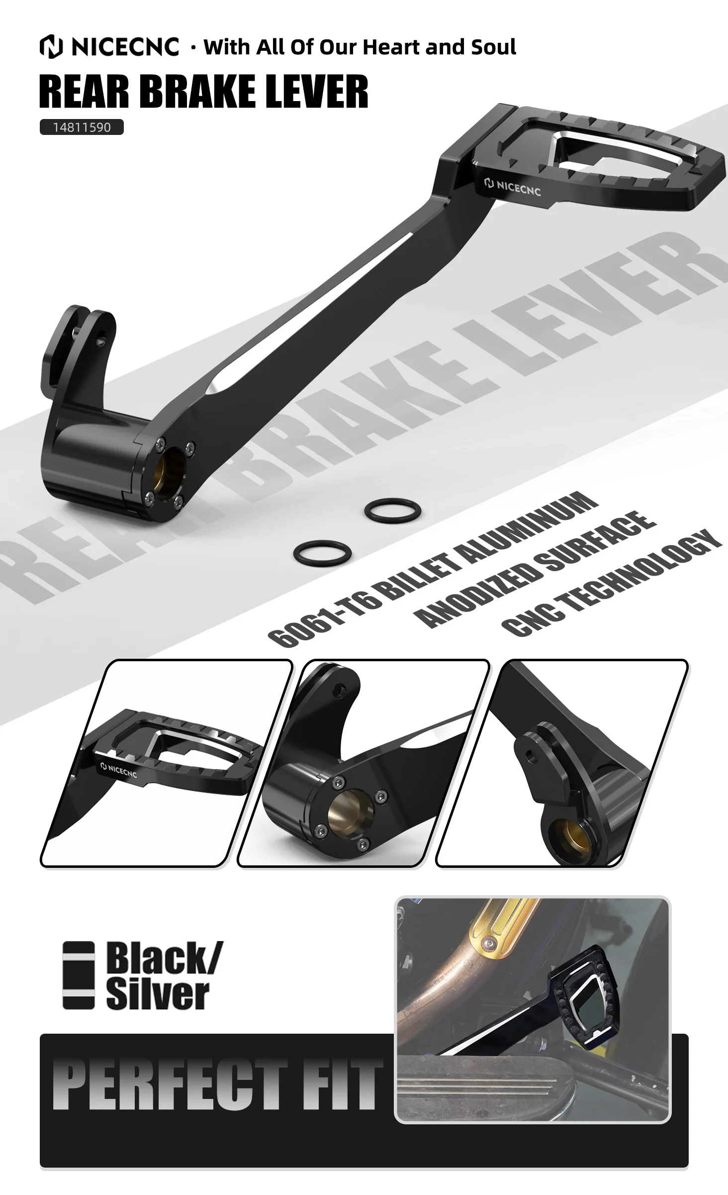 Für Harley Street Glide Road Glide Spezielle Hinten Bremshebel Pedal Kit Für Harley Road King FLHR/XS Electra Glide Ultra Limited – Detail 1