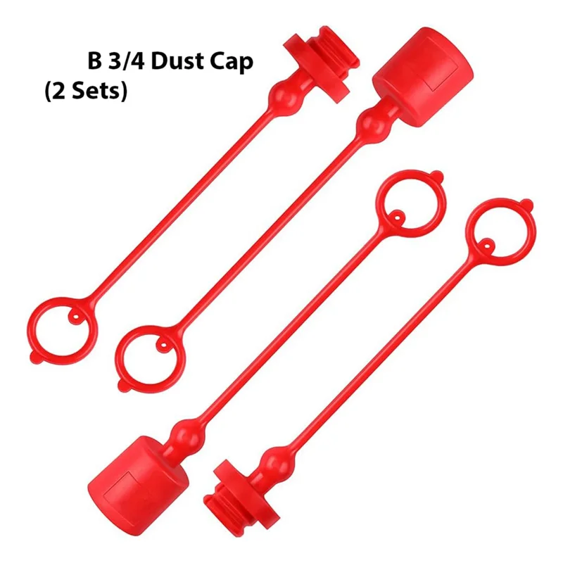 ISO-B 3/4 قارنة توصيل سريعة هيدروليكية غطاء غبار ذكر وغطاء قابس أنثى، يناسب قارنة توصيل هيدروليكية سريعة الفصل