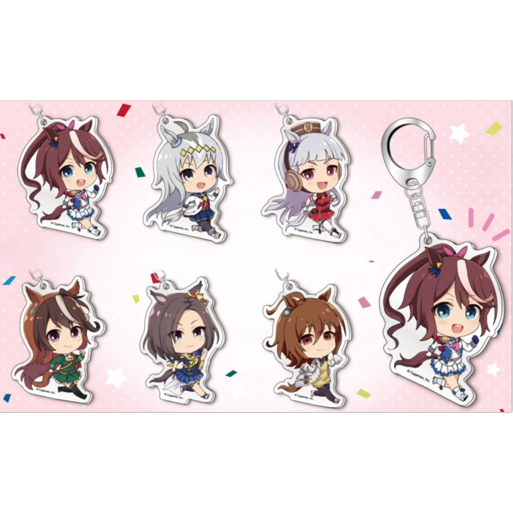 

Game Tokai Teio Symboli Rudolf Oguri Cap Gold Ship Air Groove Keychain Doll Anime Acrylic Keyring Pendant for Gift