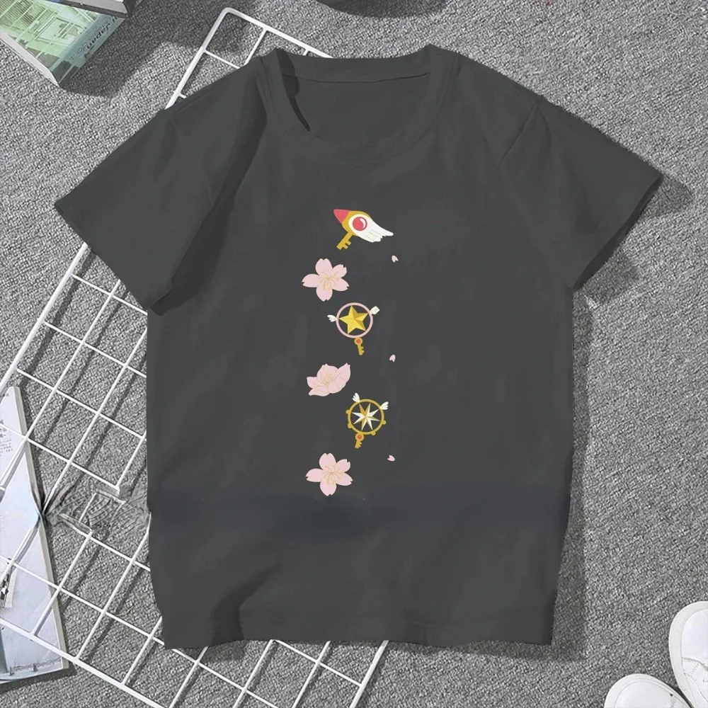 ساكورا أنيمي لطيف نمط المرأة تي شيرت Harajuku ريترو المرأة الشارع الشهير